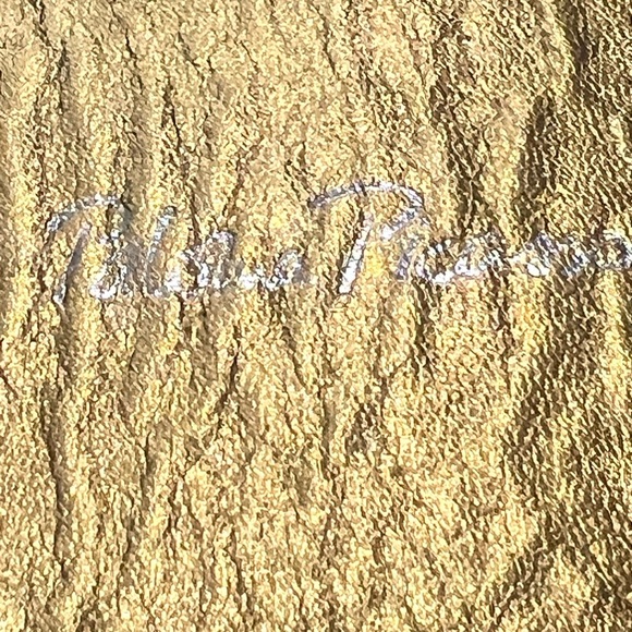 VINTAGE PALOMA PICASSO Wide Overlapping Cinch Belt- Black Velvet/Gold -NWOT SZ.M - Picture 2 of 13